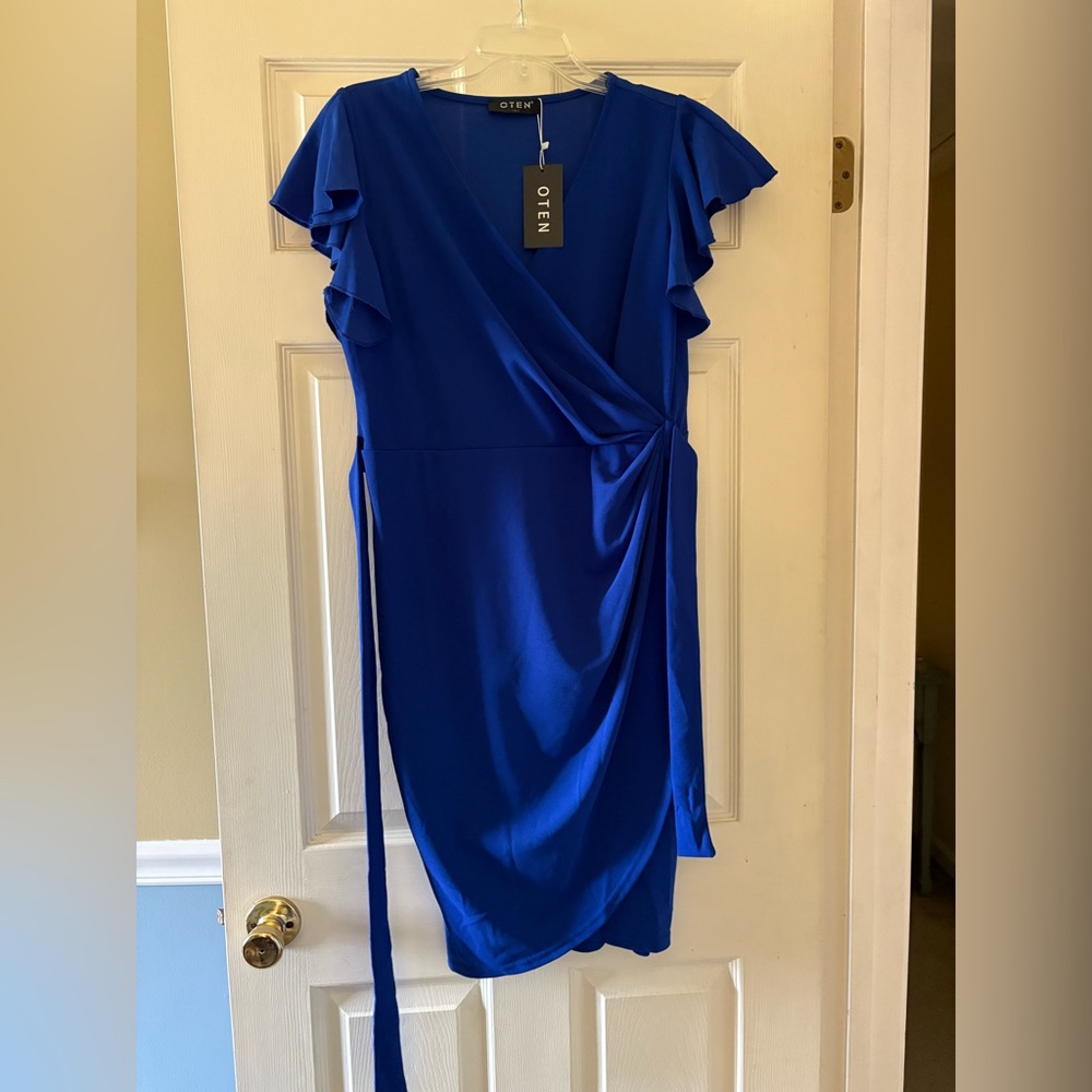 NWT Oten Amazon Dress Size L Royal Blue